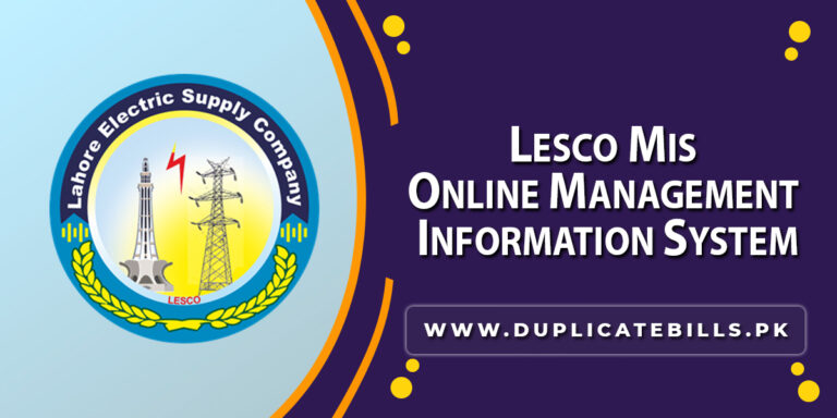LESCO MIS – Lahore Electric Supply Company System 2024